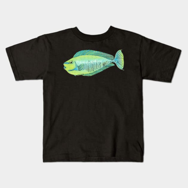 Unicornfish Kids T-Shirt by VibeCeramicStudios